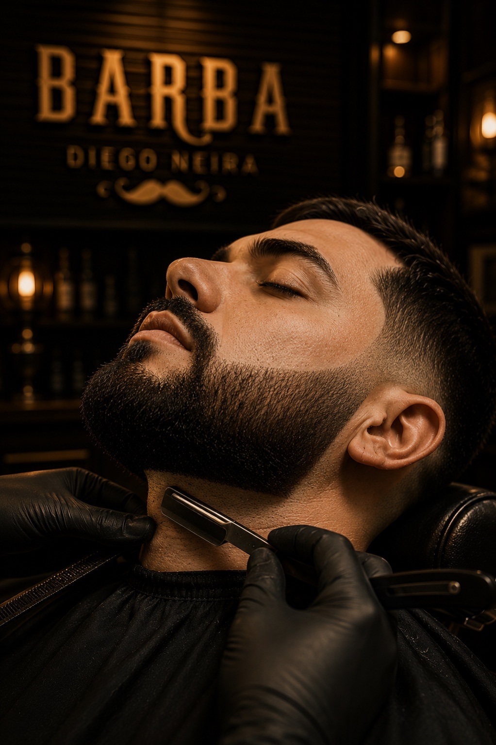 Corte de cabello y barba en barbería premium Diego Neira Bogotá